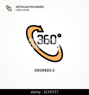Degrees-2 vector icon. Modern vector illustration concepts. Easy to edit and customize. Stock Vector