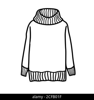 winter woolen sweater. Warm, cozy clothes. Design for postcards, packages,  and printing. Hand drawn vector illustration Stock Vector Image & Art -  Alamy