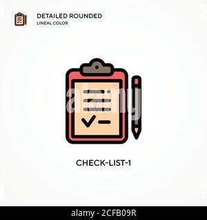 Check-list-1 vector icon. Modern vector illustration concepts. Easy to edit and customize. Stock Vector