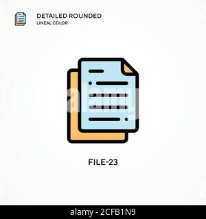 File-23 vector icon. Modern vector illustration concepts. Easy to edit and customize. Stock Vector