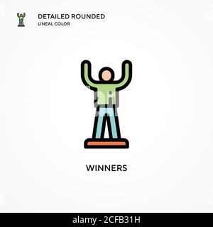 Winners vector icon. Modern vector illustration concepts. Easy to edit and customize. Stock Vector