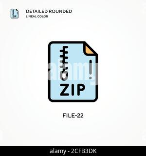 File-22 vector icon. Modern vector illustration concepts. Easy to edit and customize. Stock Vector