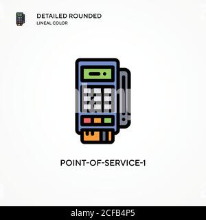 Point-of-service-1 vector icon. Modern vector illustration concepts. Easy to edit and customize. Stock Vector