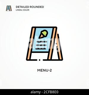 Menu-2 vector icon. Modern vector illustration concepts. Easy to edit and customize. Stock Vector