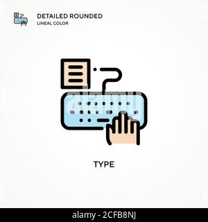 Type vector icon. Modern vector illustration concepts. Easy to edit and customize. Stock Vector