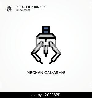 Mechanical-arm-5 vector icon. Modern vector illustration concepts. Easy to edit and customize. Stock Vector