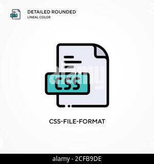 Css-file-format vector icon. Modern vector illustration concepts. Easy to edit and customize. Stock Vector
