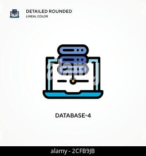 Database-4 vector icon. Modern vector illustration concepts. Easy to edit and customize. Stock Vector