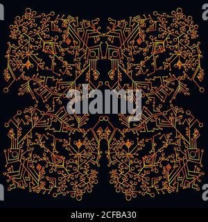 Steampunk,abstract, graphic frame, isolated. Stock Vector