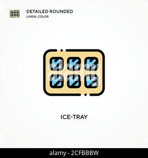 Ice-tray vector icon. Modern vector illustration concepts. Easy to edit and customize. Stock Vector