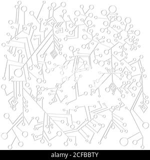Monochrome steampunk,abstract, graphic frame, isolated Stock Vector