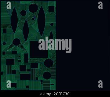 Geometric abstract graphic frame, isolated. Stock Vector