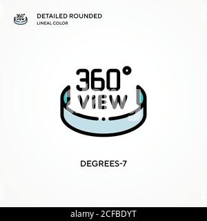 Degrees-7 vector icon. Modern vector illustration concepts. Easy to edit and customize. Stock Vector