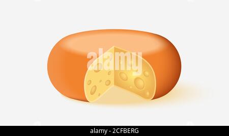vector cheese icon on white background. Stock Vector