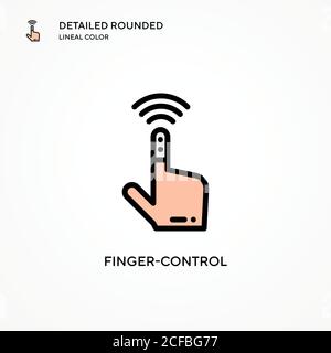 Finger-control vector icon. Modern vector illustration concepts. Easy to edit and customize. Stock Vector