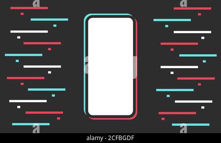 Digital background with color elements. Background made in a flat style, inspired by the popular social network. Mobile interface icon. Social media Stock Vector