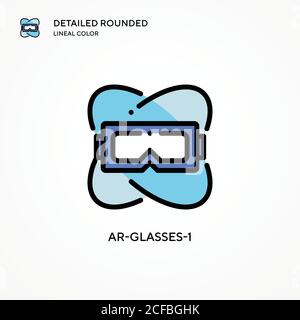 Ar-glasses-1 vector icon. Modern vector illustration concepts. Easy to edit and customize. Stock Vector