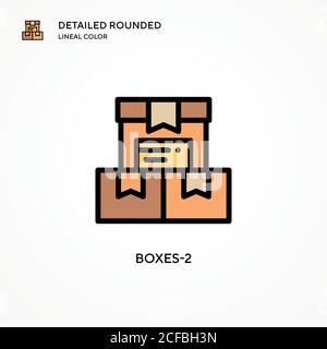 Boxes-2 vector icon. Modern vector illustration concepts. Easy to edit and customize. Stock Vector