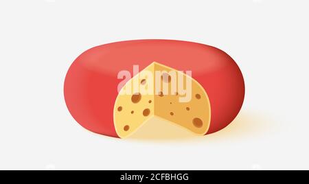 vector cheese icon on white background. Stock Vector