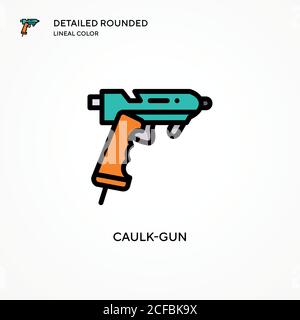 Caulk-gun vector icon. Modern vector illustration concepts. Easy to edit and customize. Stock Vector