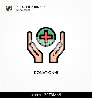 Donation-8 vector icon. Modern vector illustration concepts. Easy to edit and customize. Stock Vector