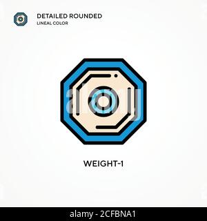 Weight-1 vector icon. Modern vector illustration concepts. Easy to edit and customize. Stock Vector