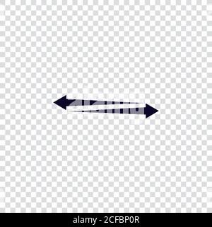 The left and right arrows icon. Arrows symbol. Stock vector illustration isolated on white background Stock Vector
