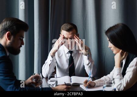 Thinking business man Stock Photo