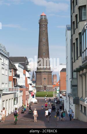 New lighthouse, Borkum, East Frisian Islands Stock Photo