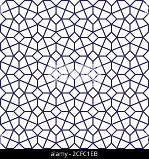 Intricated Geometric lattice pattern. Seamless vector background. Stock Vector