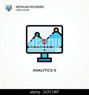 Analytics-5 vector icon. Modern vector illustration concepts. Easy to edit and customize. Stock Vector
