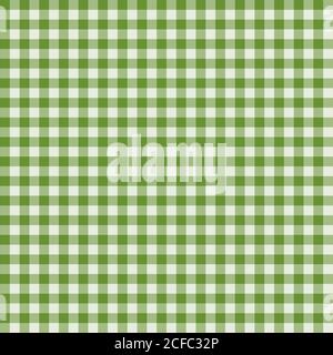 Traditional Gingham pattern in  green color. Seamless checkered vector pattern. Abstract geometric background. Stock Vector