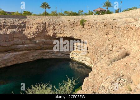 Arabia, Arabian Peninsula, Sultanate of Oman, Wadi Tiwi Stock Photo