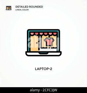 Laptop-2 vector icon. Modern vector illustration concepts. Easy to edit and customize. Stock Vector