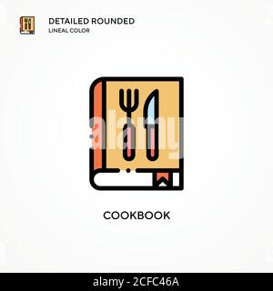 Cookbook vector icon. Modern vector illustration concepts. Easy to edit and customize. Stock Vector