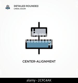 Center-alignment vector icon. Modern vector illustration concepts. Easy to edit and customize. Stock Vector