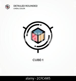 Cube-1 vector icon. Modern vector illustration concepts. Easy to edit and customize. Stock Vector