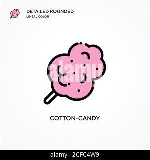 Cotton-candy vector icon. Modern vector illustration concepts. Easy to edit and customize. Stock Vector