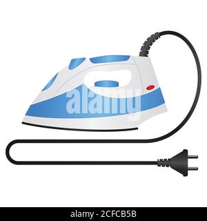 Iron isolated on white, 3d vector illustration Stock Vector