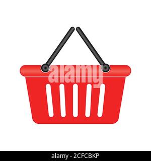 Shopping basket, 3d vector illustration Stock Vector