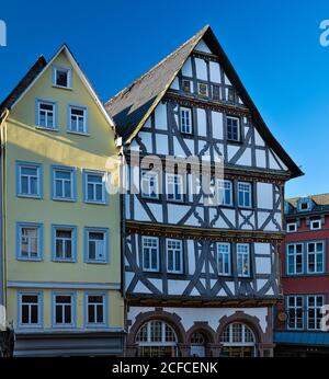 Europe, Germany, Hesse, Lahn-Dill-Kreis, Lahn-Dill-Bergland, Wetzlar, old town on the Eisenmarkt Stock Photo