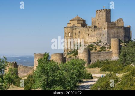 Castle of Loarre and surroundings, Hoya de Huesca Loarre Aragon Huesca Spain Stock Photo