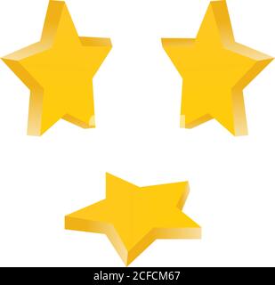 Stars icons yellow sign. Vector illustration objects Stock Vector