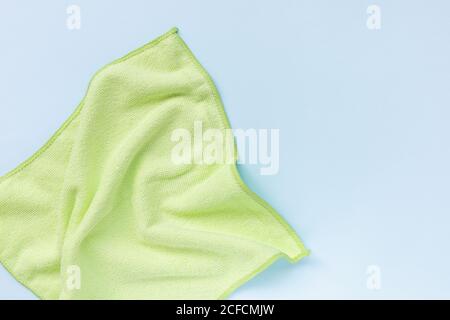 Yellow microfiber cloth for cleaning and dusting Stock Photo