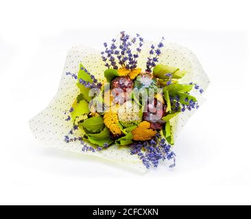 Herbal bouquet on a white background Stock Photo