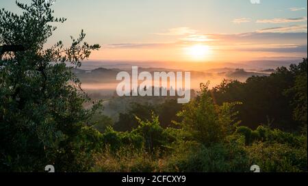 Europe, Italy, Tuscany, Siena Province, San Gimignano, Stock Photo