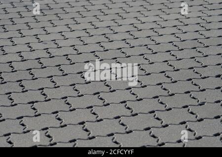 Germany, Bavaria, Upper Bavaria, Altötting district, parking lot, gray paving stones made of concrete, filling the picture Stock Photo