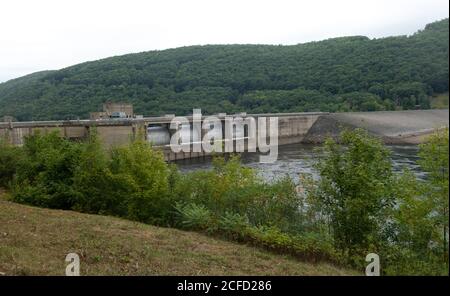 Kinzua Dam Power Station, Warren County, Allegheny National Forest, Pennsylvania, USA Stock Photo