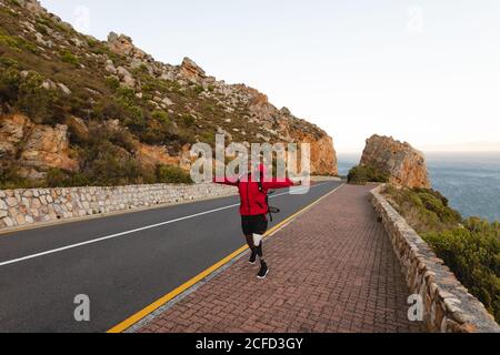 Male athlete with prosthetic leg Stock Photo