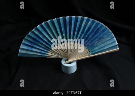 Tokyo, Japan, 09/03/2020 , portable hand fan with a electric plug. Stock Photo